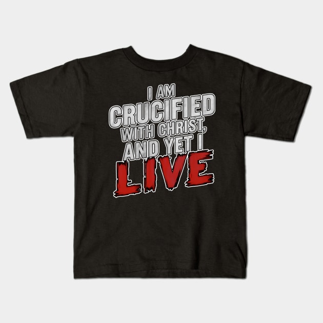 Crucified with Christ Statement Tee Kids T-Shirt by Reformed Fire